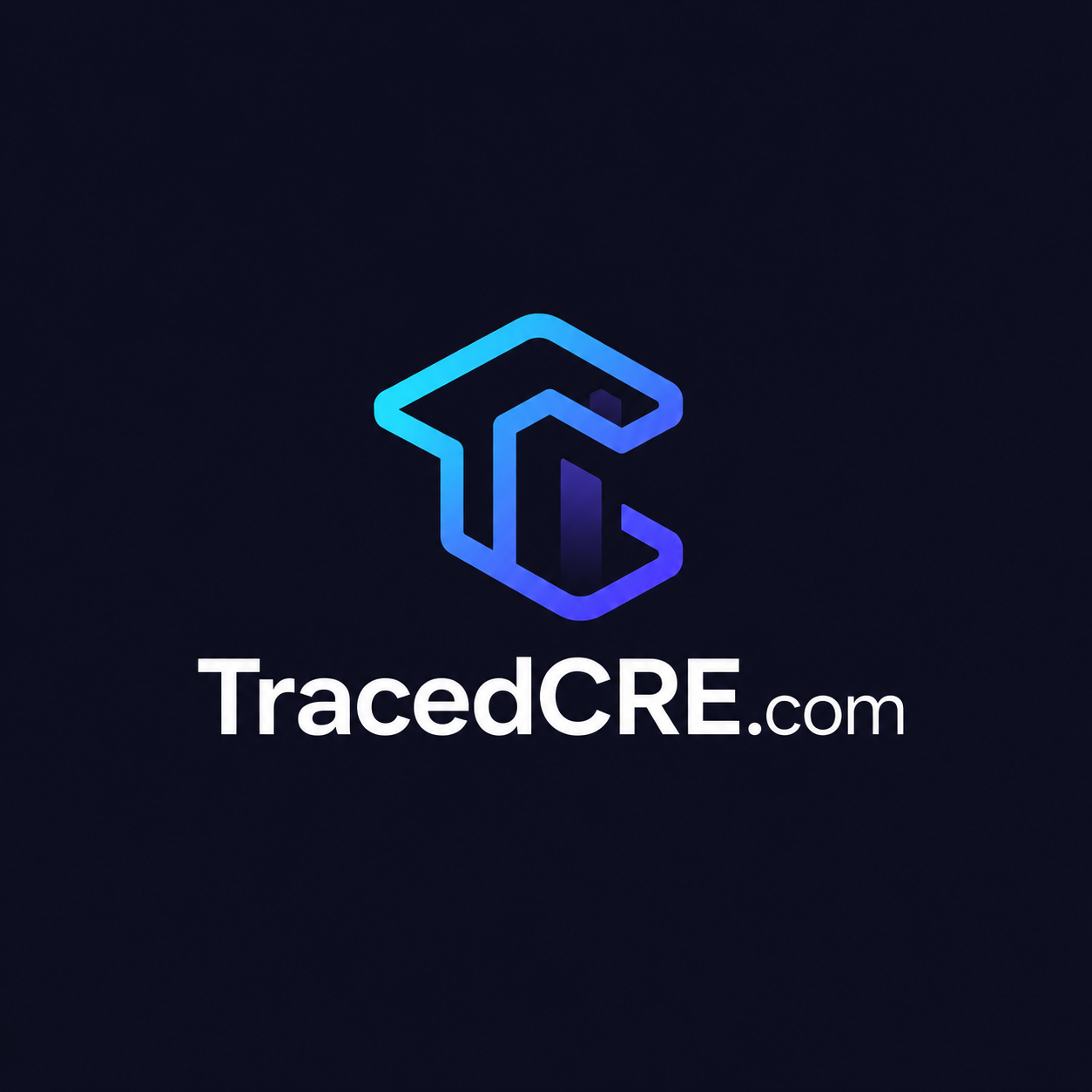 TracedCRE.com stacked under skyscraper mark