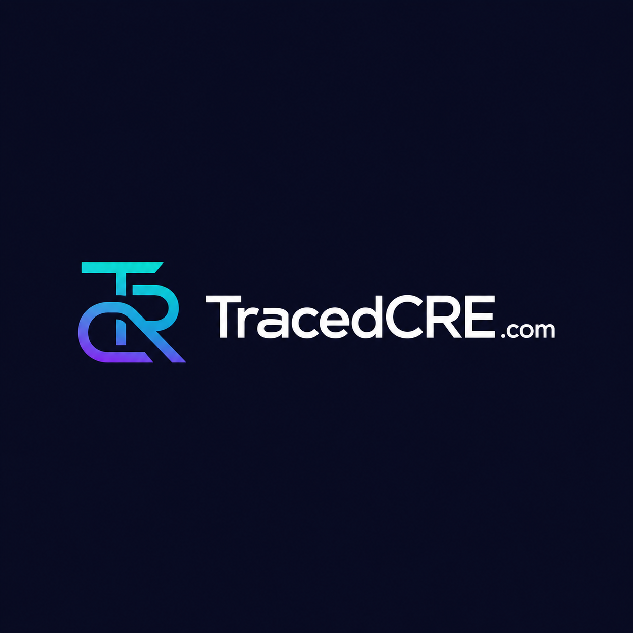 TracedCRE.com mark and wordmark, purple